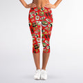 Japanese Food Pattern Print Women's Capri Leggings