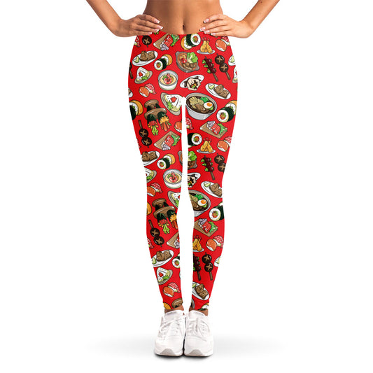 Japanese Food Pattern Print Women's Leggings