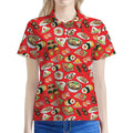 Japanese Food Pattern Print Women's Polo Shirt