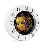 Japanese Fox Mask Print Alarm Clock
