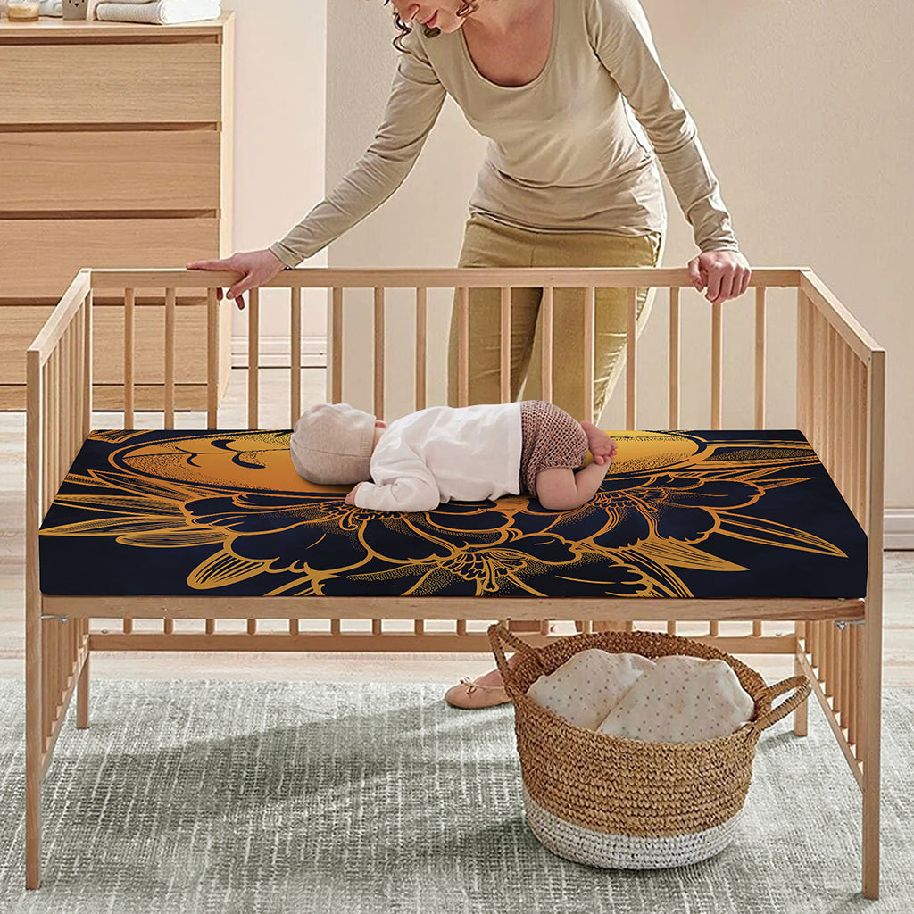 Japanese Fox Mask Print Baby Crib Sheet