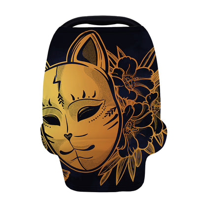 Japanese Fox Mask Print Baby Seat Cover