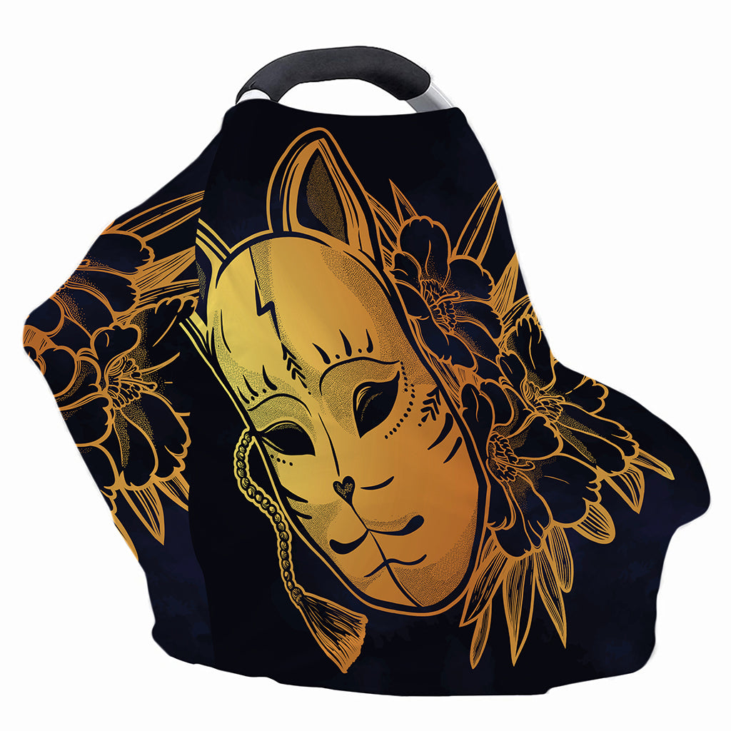 Japanese Fox Mask Print Baby Seat Cover