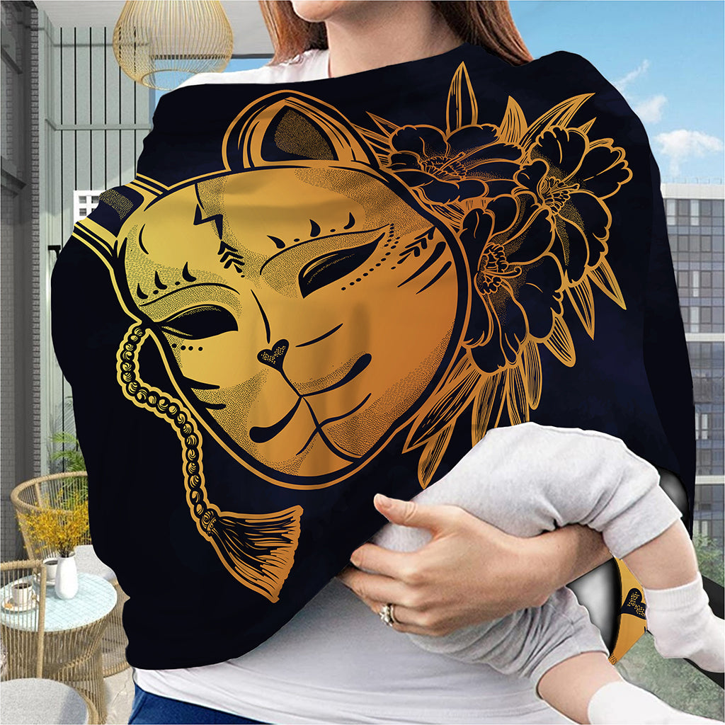 Japanese Fox Mask Print Baby Seat Cover
