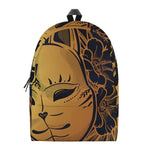 Japanese Fox Mask Print Backpack