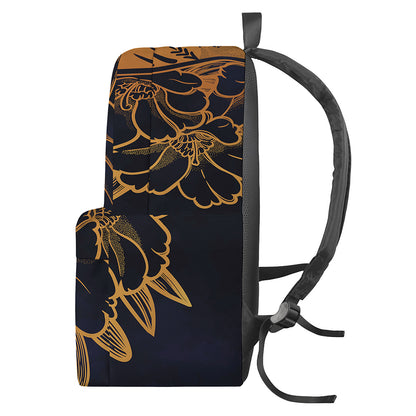 Japanese Fox Mask Print Backpack