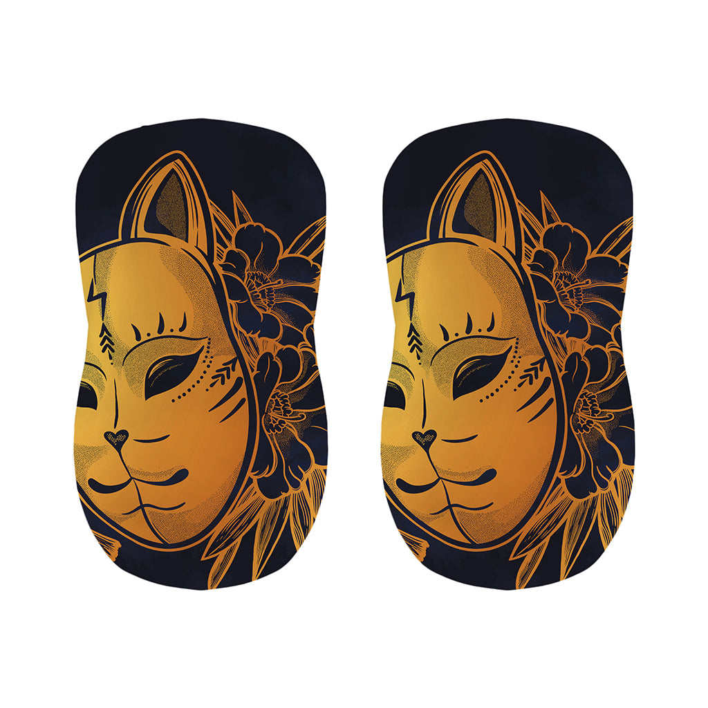 Japanese Fox Mask Print Bar Stool Covers