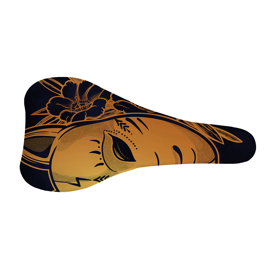 Japanese Fox Mask Print Bicycle Seat Cover