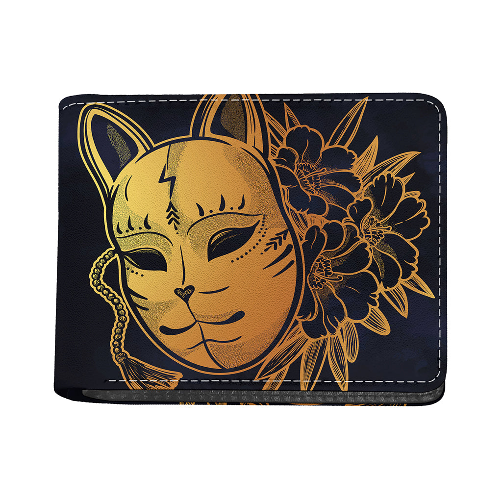 Japanese Fox Mask Print Bifold Wallet