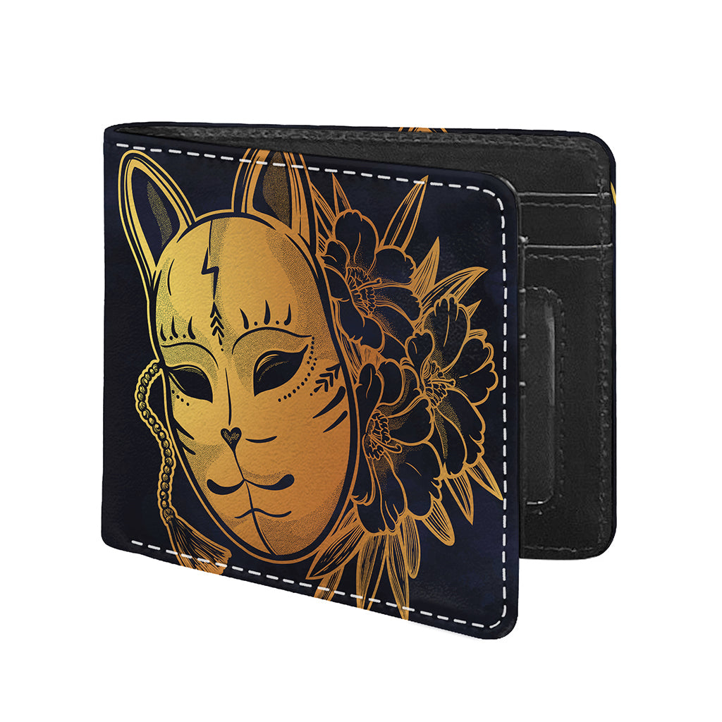 Japanese Fox Mask Print Bifold Wallet