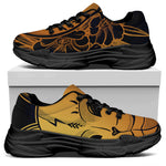 Japanese Fox Mask Print Black Chunky Shoes