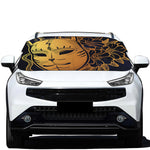 Japanese Fox Mask Print Car Windshield Snow Cover