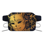 Japanese Fox Mask Print Car Windshield Snow Cover