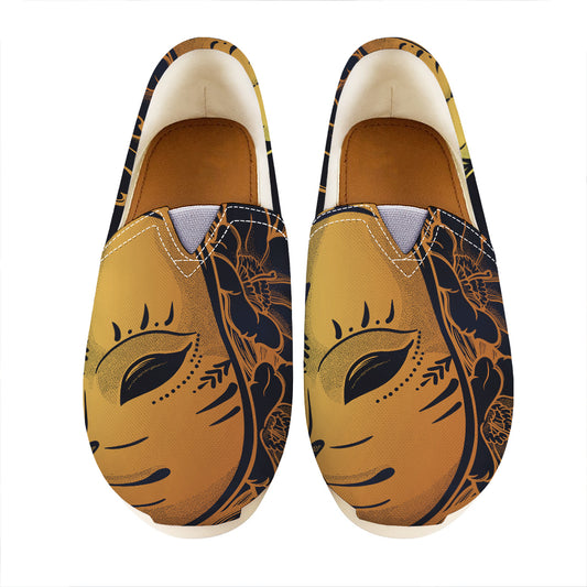 Japanese Fox Mask Print Casual Shoes
