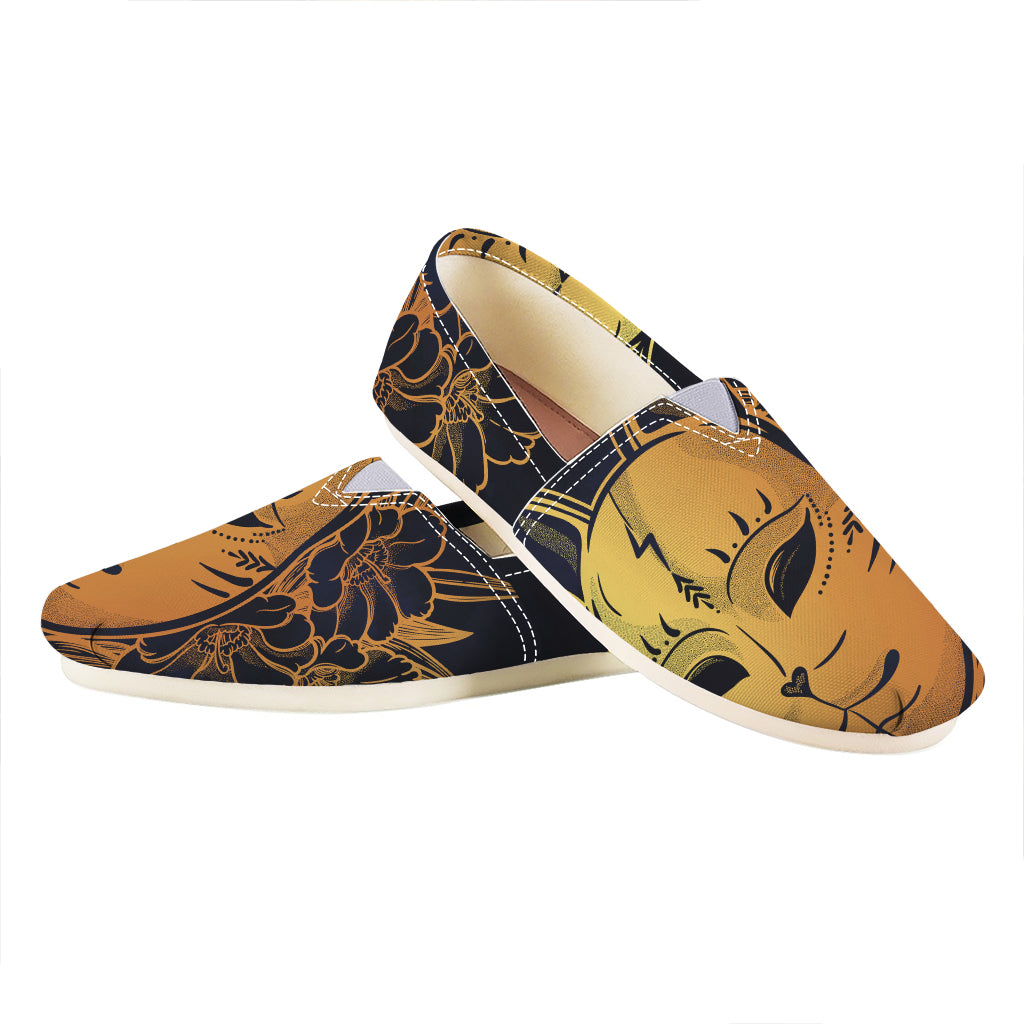 Japanese Fox Mask Print Casual Shoes