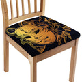 Japanese Fox Mask Print Chair Cushion Cover
