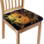 Japanese Fox Mask Print Chair Cushion Cover