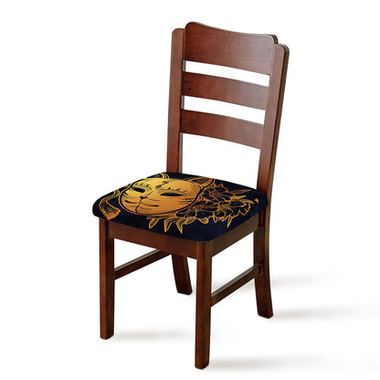 Japanese Fox Mask Print Chair Cushion Cover