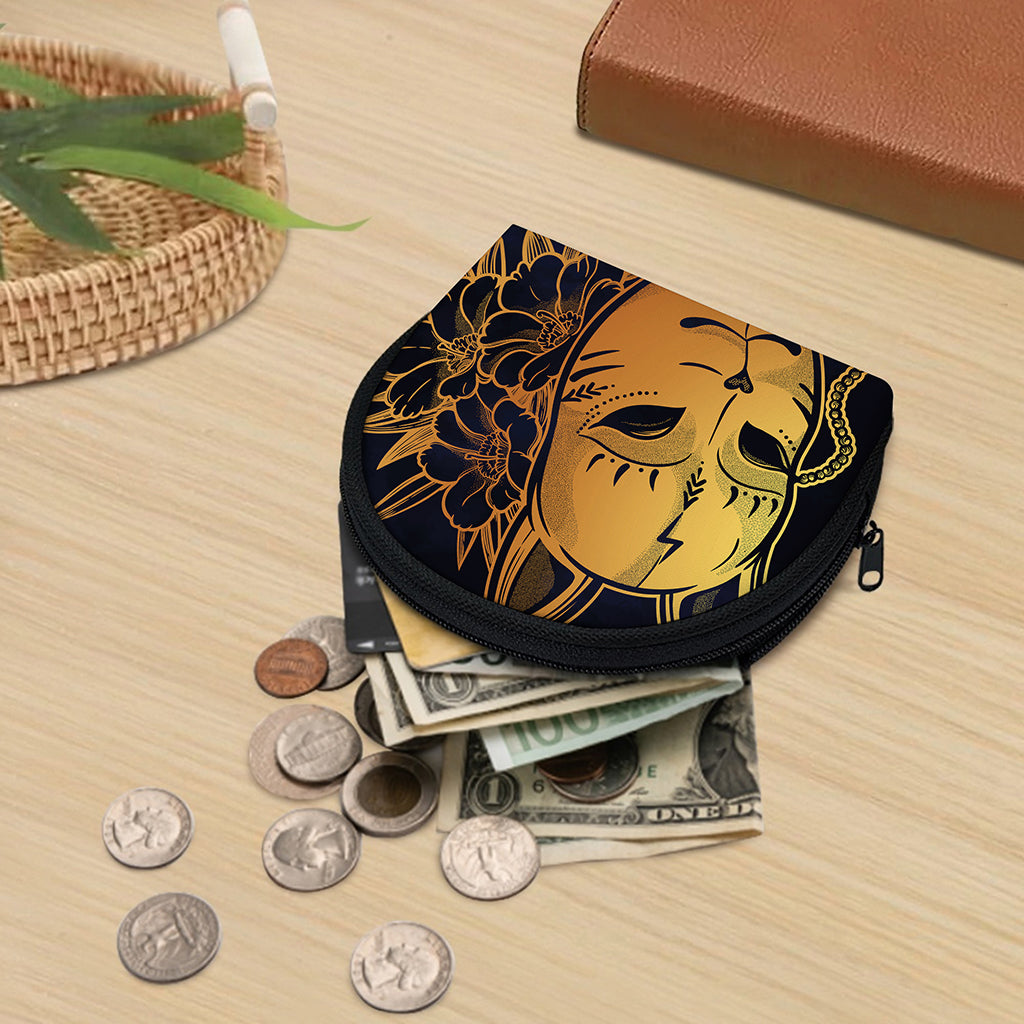 Japanese Fox Mask Print Coin Purse