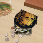 Japanese Fox Mask Print Coin Purse
