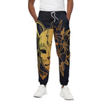 Japanese Fox Mask Print Cotton Pants