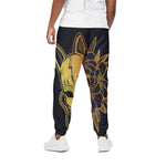Japanese Fox Mask Print Cotton Pants