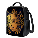 Japanese Fox Mask Print Crossbody Lunch Bag
