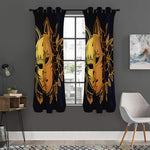 Japanese Fox Mask Print Curtain