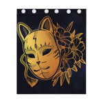 Japanese Fox Mask Print Curtain