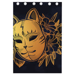 Japanese Fox Mask Print Curtain