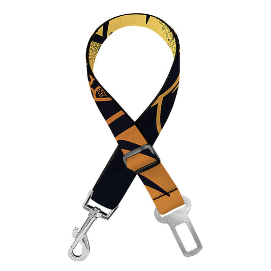 Japanese Fox Mask Print Dog Seat Belt