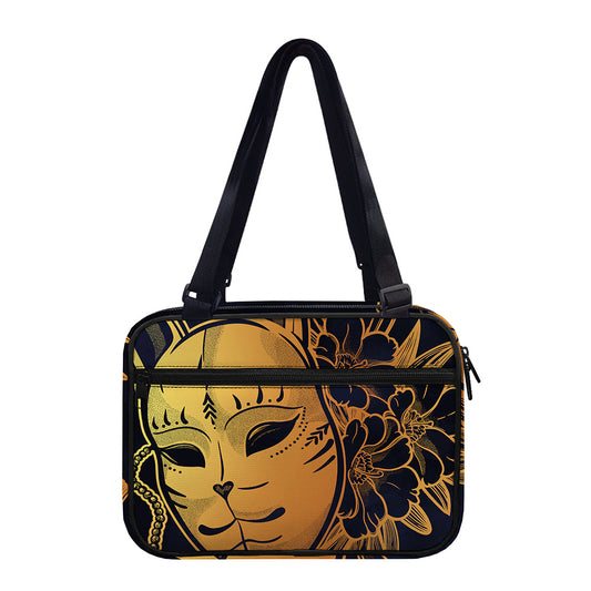 Japanese Fox Mask Print Double Strap Bible Bag