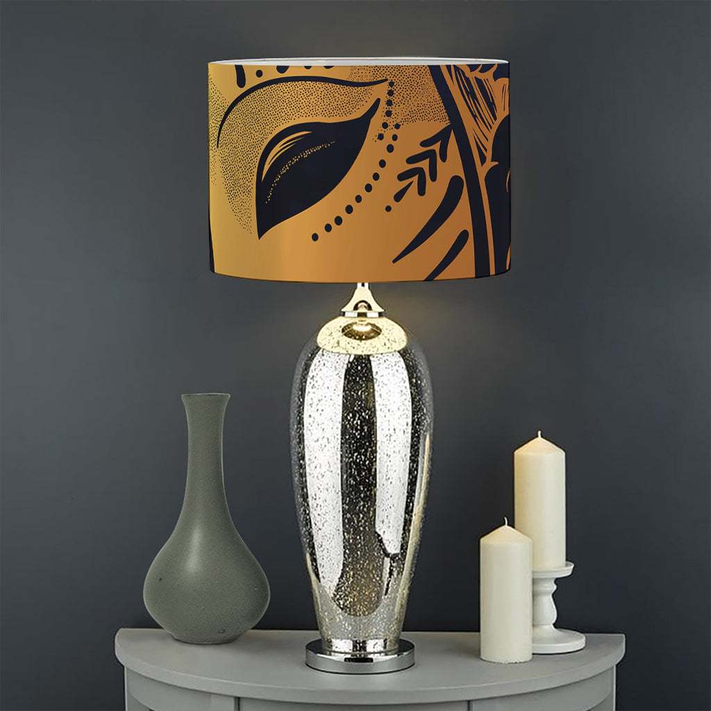 Japanese Fox Mask Print Drum Lamp Shade
