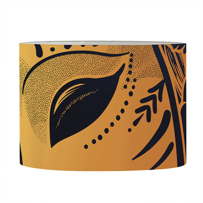 Japanese Fox Mask Print Drum Lamp Shade