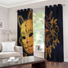 Japanese Fox Mask Print Extra Wide Grommet Curtains