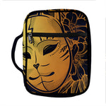 Japanese Fox Mask Print Front Pocket Bible Bag