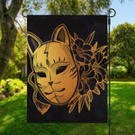 Japanese Fox Mask Print Garden Flag