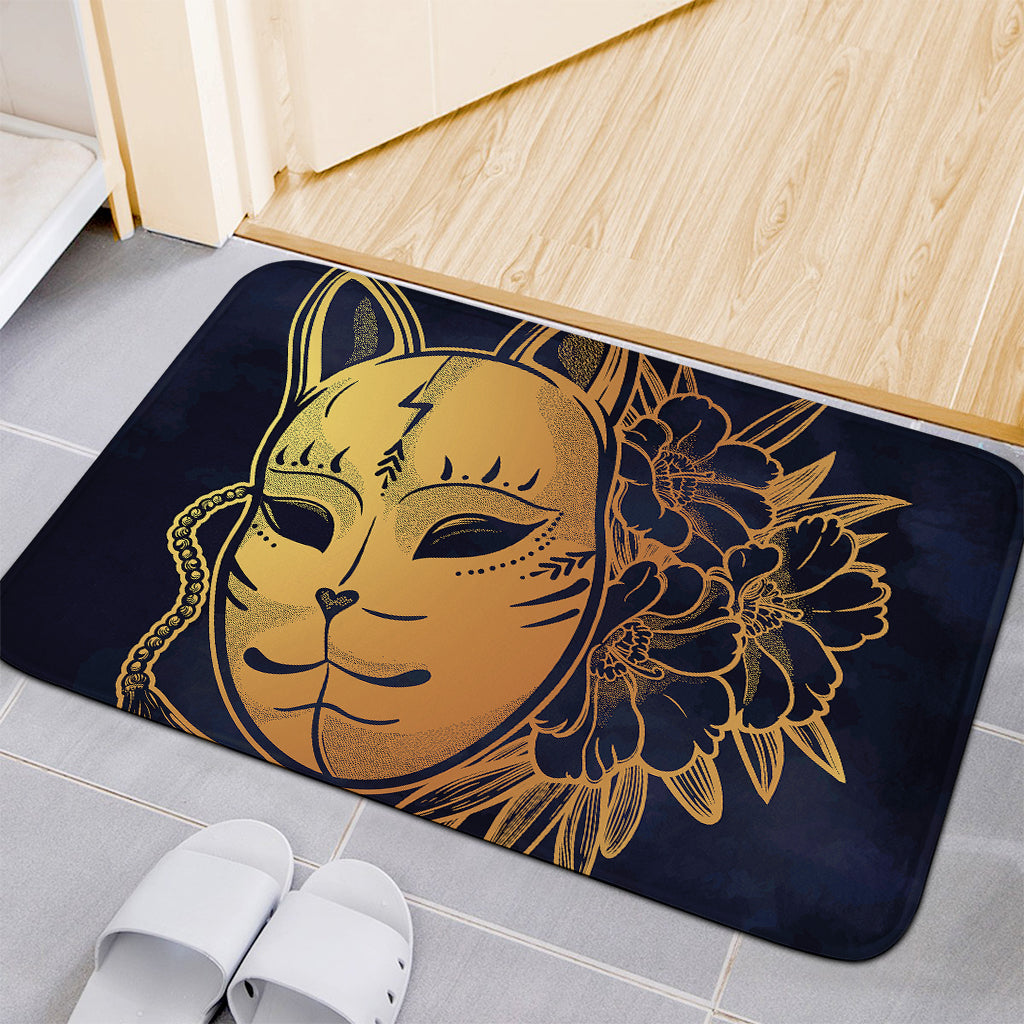 Japanese Fox Mask Print Indoor Door Mat
