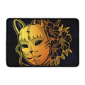 Japanese Fox Mask Print Kitchen Mat