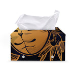 Japanese Fox Mask Print Leather Tissue Box Cover