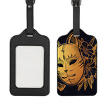 Japanese Fox Mask Print Luggage Tag