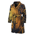 Japanese Fox Mask Print Men's Bathrobe