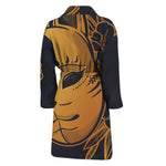 Japanese Fox Mask Print Men's Bathrobe