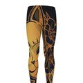 Japanese Fox Mask Print Men's Leggings