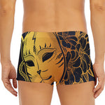 Japanese Fox Mask Print Men's Short Boxer Briefs