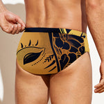 Japanese Fox Mask Print Men's Swim Briefs