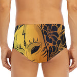 Japanese Fox Mask Print Men's Triangle Swim Briefs