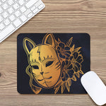 Japanese Fox Mask Print Mouse Pad