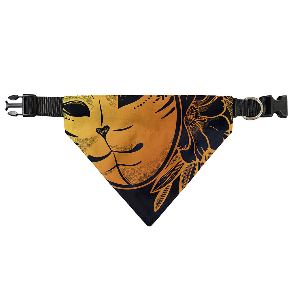 Japanese Fox Mask Print Over The Collar Dog Bandana