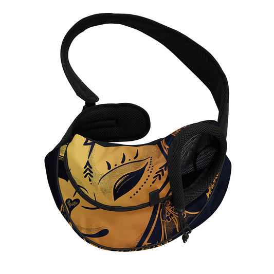 Japanese Fox Mask Print Pet Sling Carrier